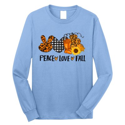 Peace Love Halloween Gift Long Sleeve Shirt