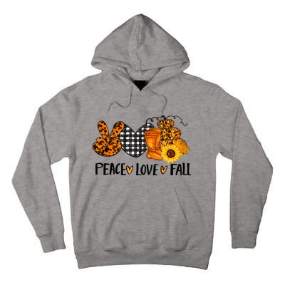 Peace Love Halloween Gift Tall Hoodie