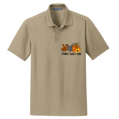 Peace Love Halloween Gift Dry Zone Grid Polo