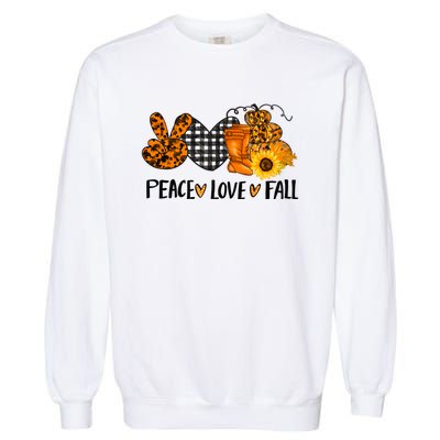 Peace Love Halloween Gift Garment-Dyed Sweatshirt