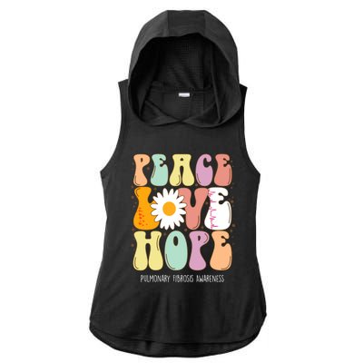 Peace Love Hope Pulmonary Fibrosis Awareness Gift Cute Gift Ladies PosiCharge Tri-Blend Wicking Draft Hoodie Tank