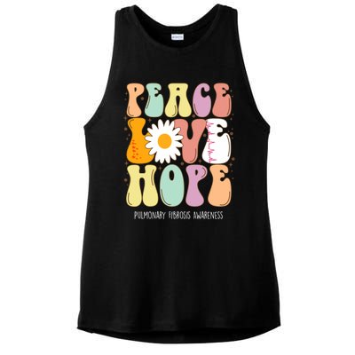 Peace Love Hope Pulmonary Fibrosis Awareness Gift Cute Gift Ladies PosiCharge Tri-Blend Wicking Tank