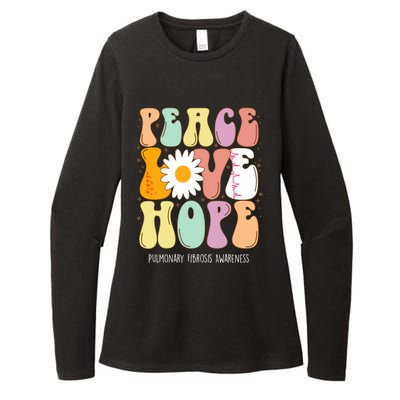 Peace Love Hope Pulmonary Fibrosis Awareness Gift Cute Gift Womens CVC Long Sleeve Shirt