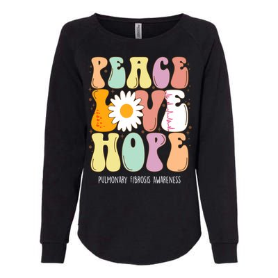 Peace Love Hope Pulmonary Fibrosis Awareness Gift Cute Gift Womens California Wash Sweatshirt