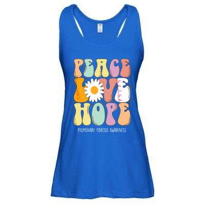 Peace Love Hope Pulmonary Fibrosis Awareness Gift Cute Gift Ladies Essential Flowy Tank