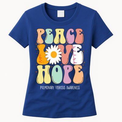 Peace Love Hope Pulmonary Fibrosis Awareness Gift Cute Gift Women's T-Shirt