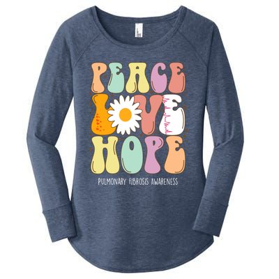 Peace Love Hope Pulmonary Fibrosis Awareness Gift Cute Gift Women's Perfect Tri Tunic Long Sleeve Shirt