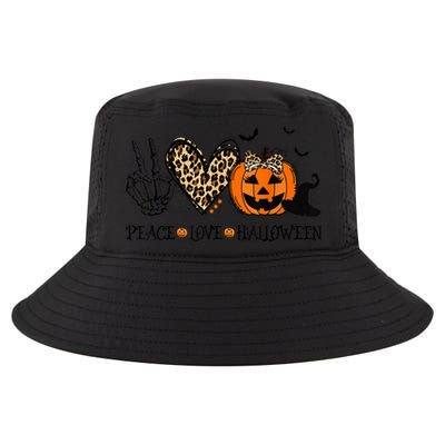Peace Love Halloween Happy Halloween Pumpkin Leopard Heart Cool Comfort Performance Bucket Hat