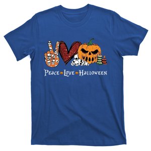 Peace Love Halloween Pumpkin Skull Funny Halloween Costume Gift T-Shirt