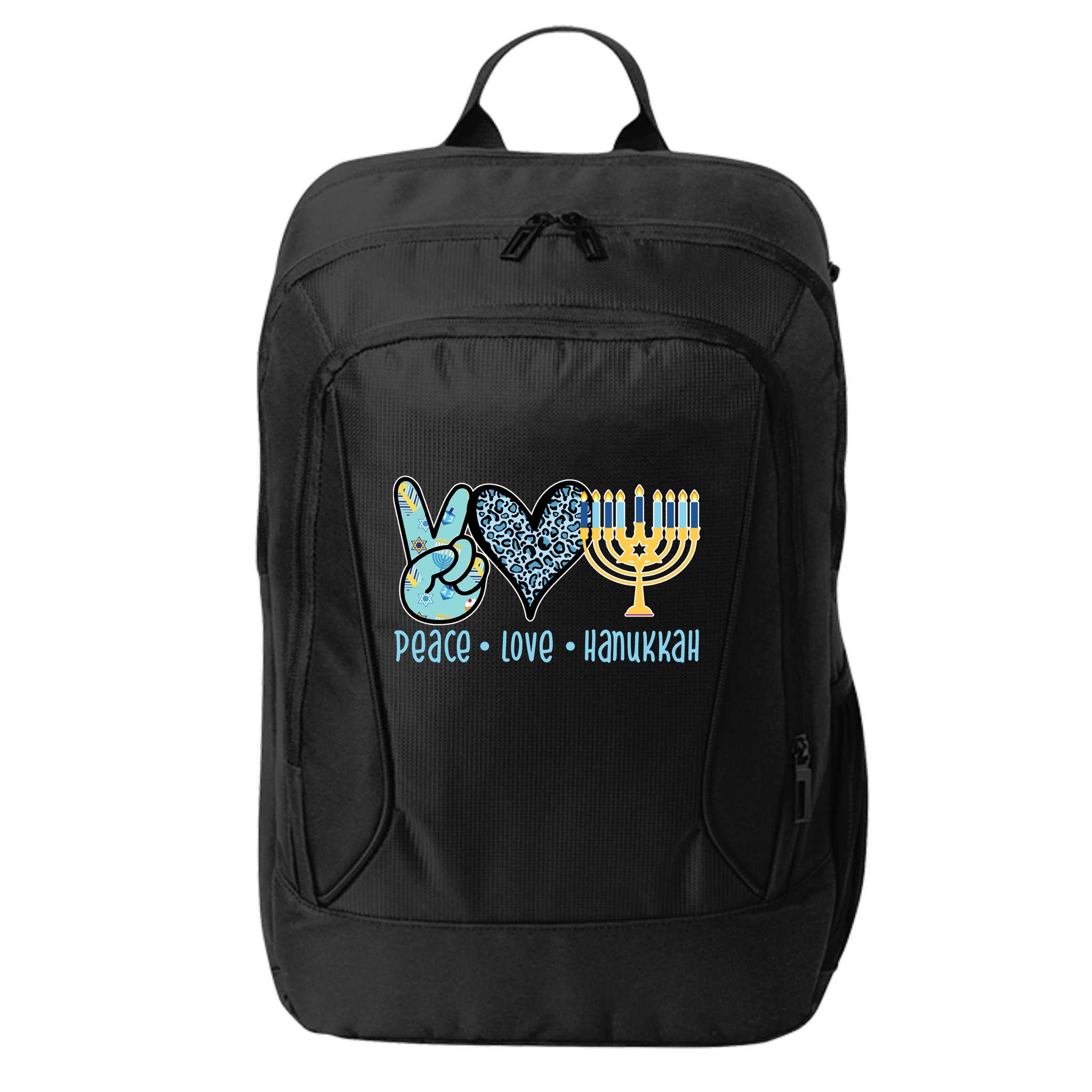 Peace Love Hanukkah City Backpack