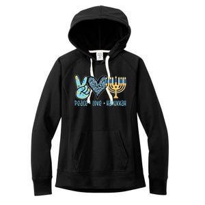 Peace Love Hanukkah Women's Fleece Hoodie