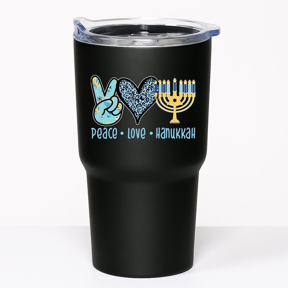 Peace Love Hanukkah Tumbler