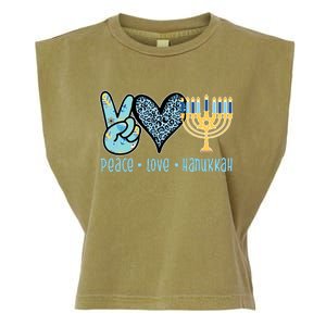 Peace Love Hanukkah Garment-Dyed Women's Muscle Tee