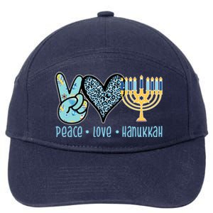 Peace Love Hanukkah 7-Panel Snapback Hat