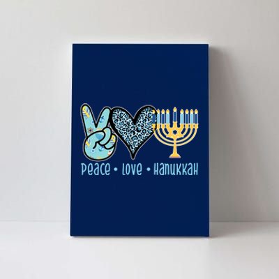 Peace Love Hanukkah Canvas