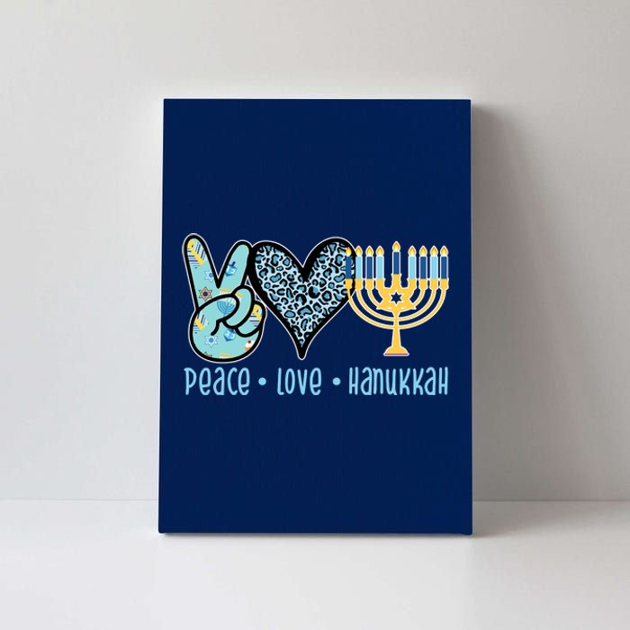 Peace Love Hanukkah Canvas