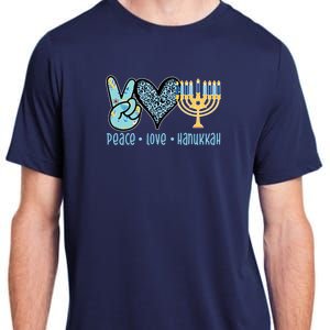 Peace Love Hanukkah Adult ChromaSoft Performance T-Shirt