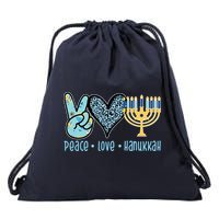 Peace Love Hanukkah Drawstring Bag