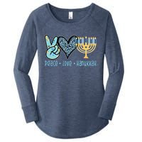 Peace Love Hanukkah Women's Perfect Tri Tunic Long Sleeve Shirt