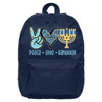 Peace Love Hanukkah 16 in Basic Backpack