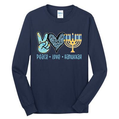 Peace Love Hanukkah Tall Long Sleeve T-Shirt