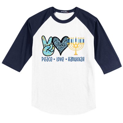 Peace Love Hanukkah Baseball Sleeve Shirt