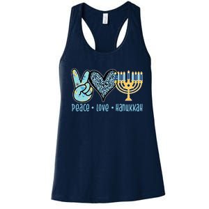 Peace Love Hanukkah Women's Racerback Tank