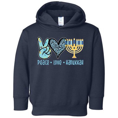 Peace Love Hanukkah Toddler Hoodie