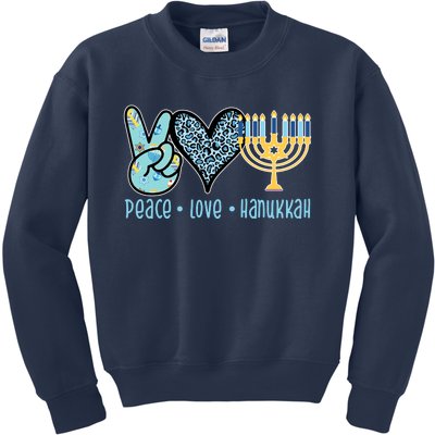 Peace Love Hanukkah Kids Sweatshirt