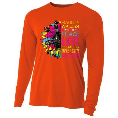 Peace Lgbt Harris Walz Waltz Cooling Performance Long Sleeve Crew