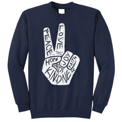 Peace Love Hope Unity Day Orange Anti Bullying Tall Sweatshirt