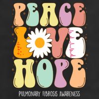 Peace Love Hope Pulmonary Fibrosis Awareness Gift Hat