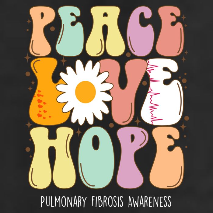Peace Love Hope Pulmonary Fibrosis Awareness Gift Hat