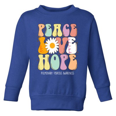 Peace Love Hope Pulmonary Fibrosis Awareness Gift Toddler Sweatshirt