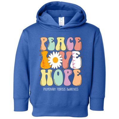 Peace Love Hope Pulmonary Fibrosis Awareness Gift Toddler Hoodie