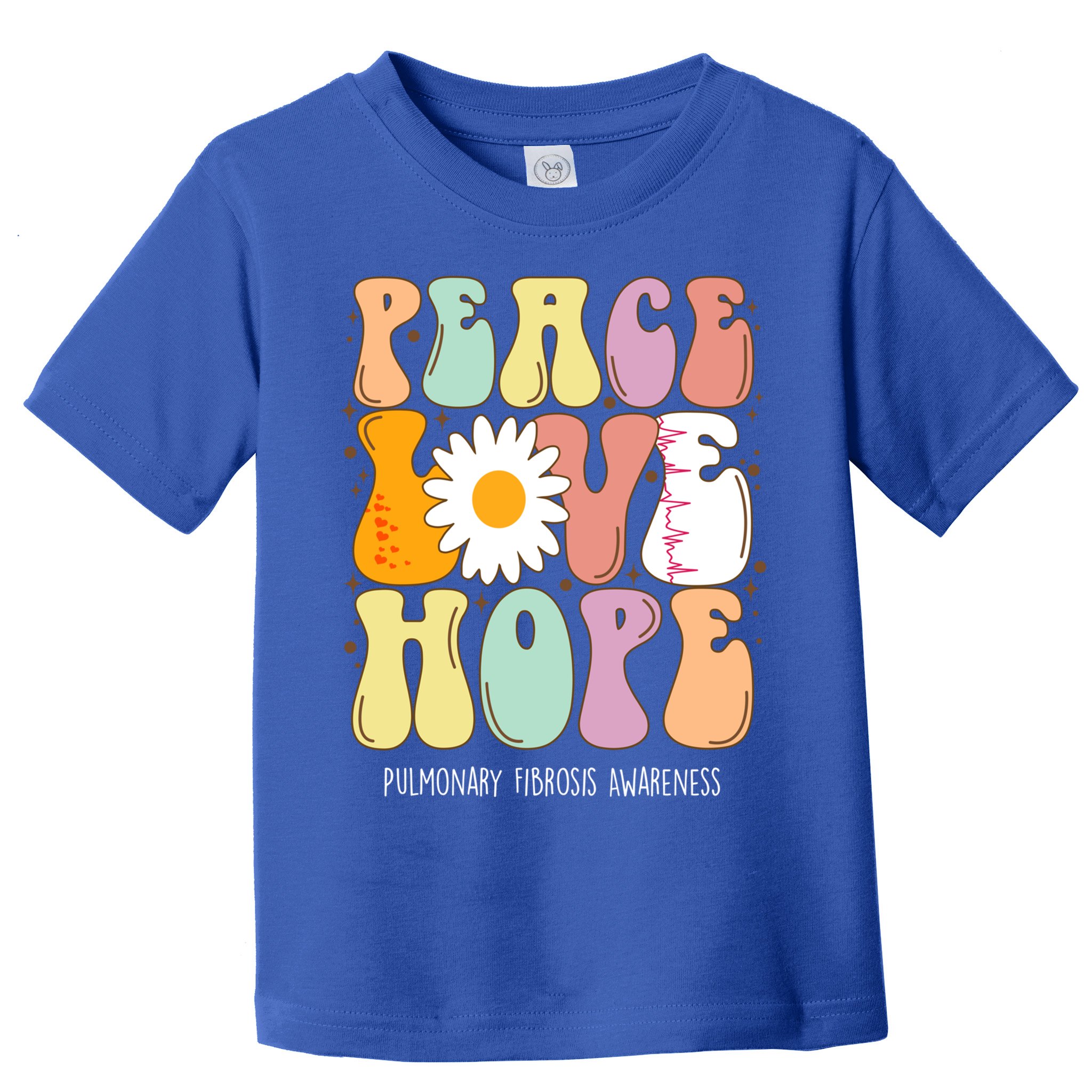 Peace Love Hope Pulmonary Fibrosis Awareness Gift Toddler T-Shirt