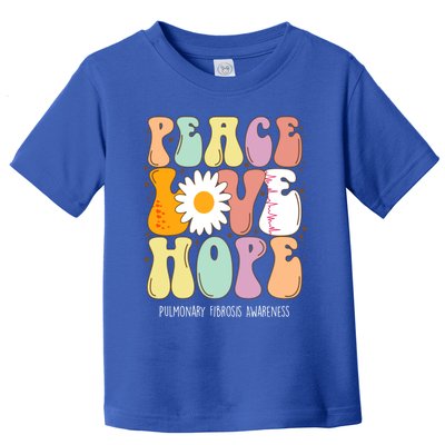 Peace Love Hope Pulmonary Fibrosis Awareness Gift Toddler T-Shirt