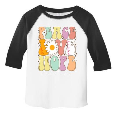 Peace Love Hope Pulmonary Fibrosis Awareness Gift Toddler Fine Jersey T-Shirt