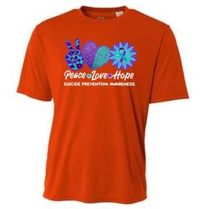 Peace Love Hope Suicide Prevention Awareness Cooling Performance Crew T-Shirt