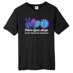 Peace Love Hope Suicide Prevention Awareness Tall Fusion ChromaSoft Performance T-Shirt