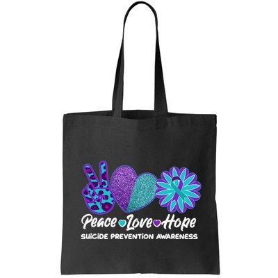 Peace Love Hope Suicide Prevention Awareness Bag