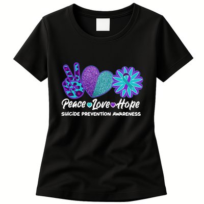 Peace Love Hope Suicide Prevention Awareness Womens T-Shirt