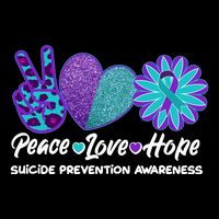 Peace Love Hope Suicide Prevention Awareness Kids Hoodie