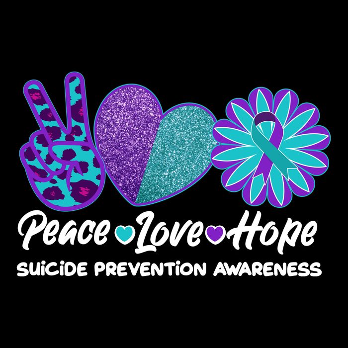 Peace Love Hope Suicide Prevention Awareness Kids Hoodie