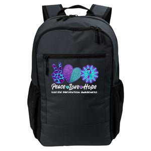 Peace Love Hope Suicide Prevention Awareness Daily Commute Backpack