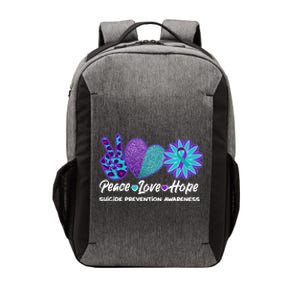 Peace Love Hope Suicide Prevention Awareness Vector Backpack