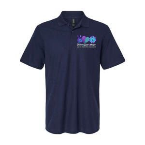 Peace Love Hope Suicide Prevention Awareness Softstyle Adult Sport Polo