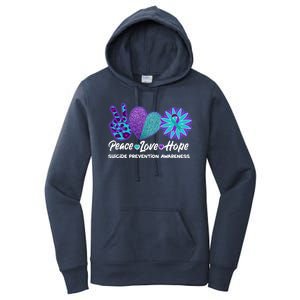 Peace Love Hope Suicide Prevention Awareness Women's Pullover Hoodie