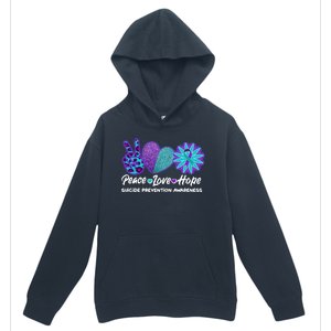 Peace Love Hope Suicide Prevention Awareness Urban Pullover Hoodie