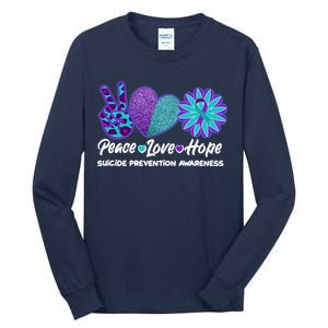 Peace Love Hope Suicide Prevention Awareness Tall Long Sleeve T-Shirt